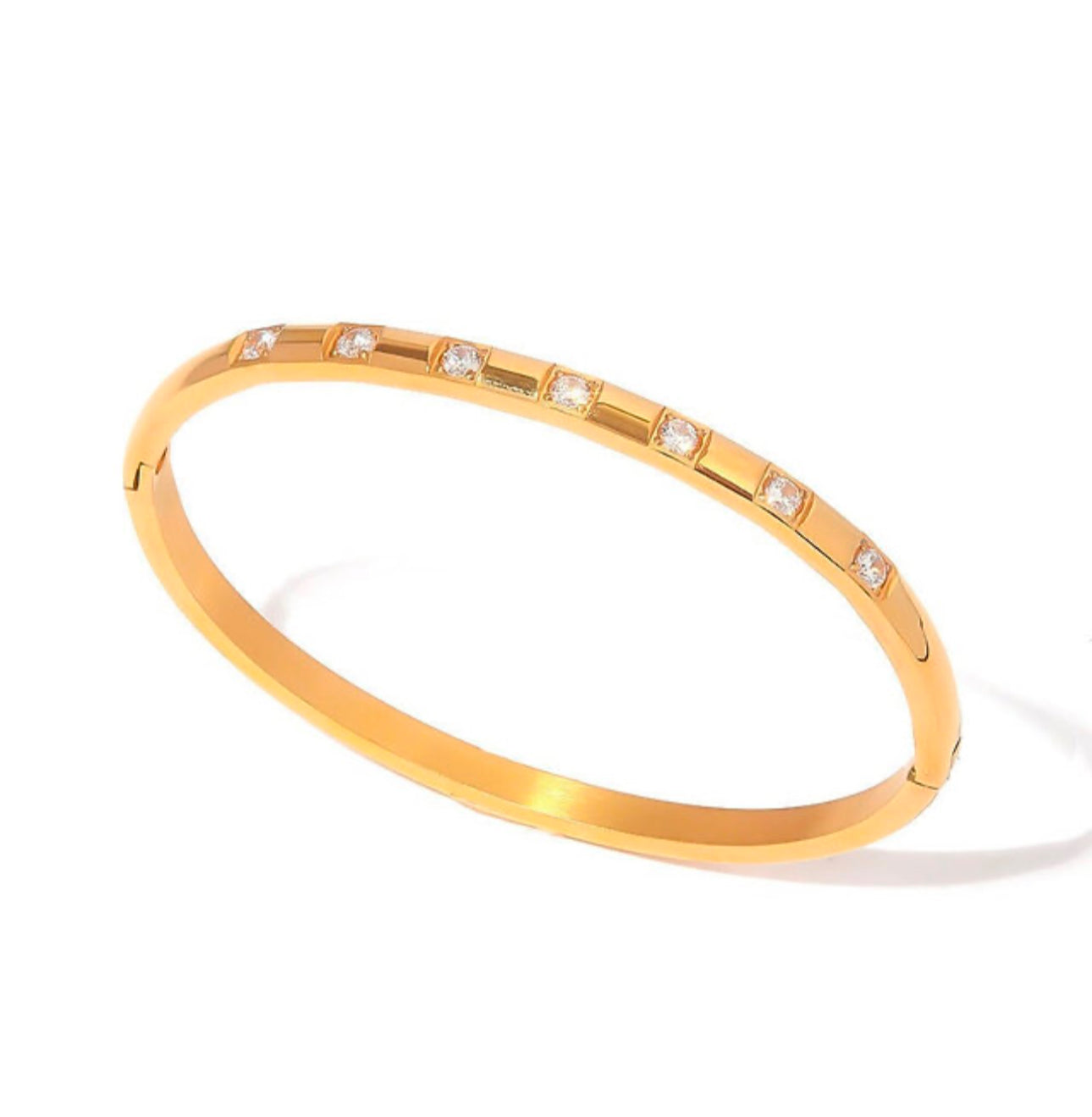 Sanah 7 Stone Gold Bangle Unbranded