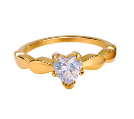 Gracie Heart Stone Ring Unbranded